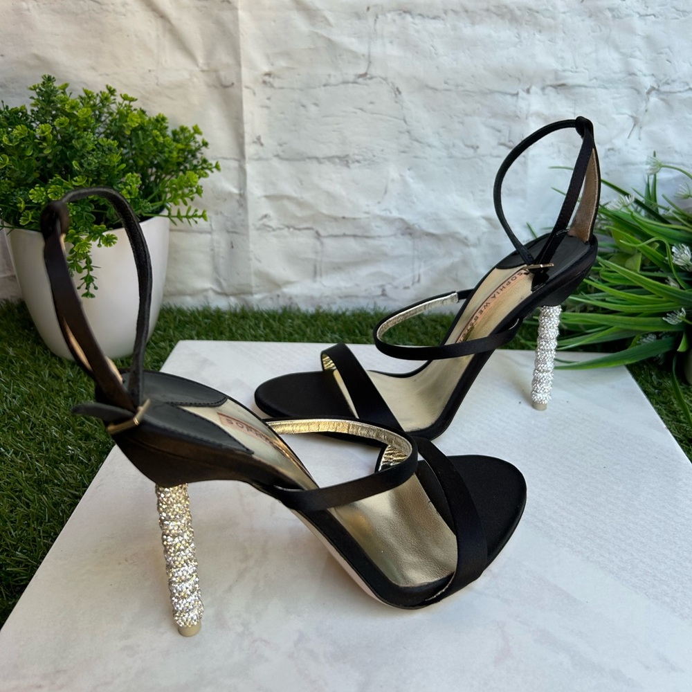 SOPHIA WEBSTER
Women's Rosalind
Crystal Triple Strap Heeled Sandals -
Black 7.5 - Picture 13 of 16